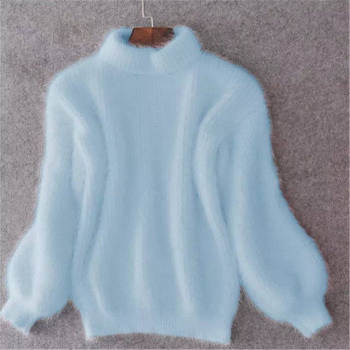 Pull Col Roulé en Mohair