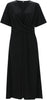 Robe Vintage Col V à Manches Courtes pour Femmes Élégance Intemporelle pour Toutes les Occasions