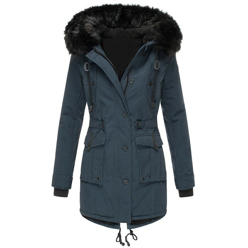 Manteau d'hiver avec capuche pour femmes chaleur stylée pour jours froids