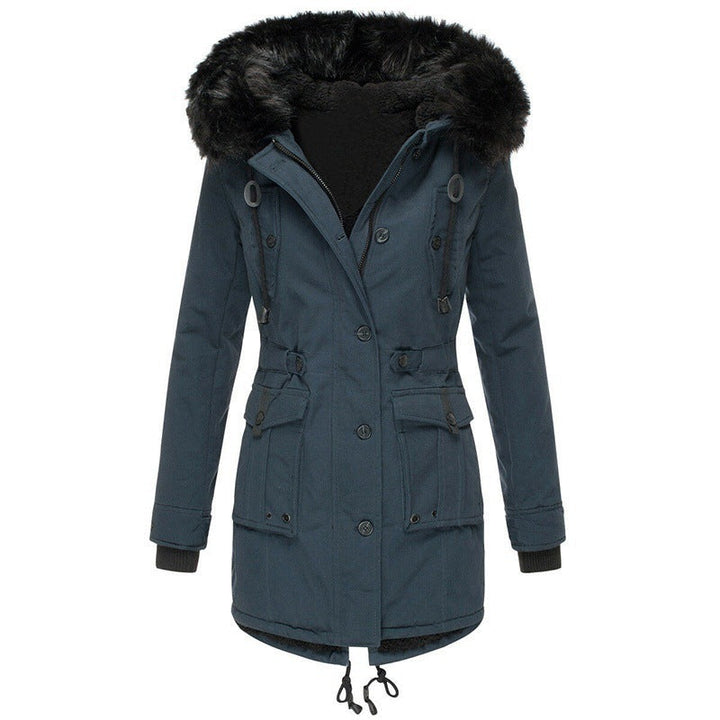Manteau d'hiver avec capuche pour femmes chaleur stylée pour jours froids