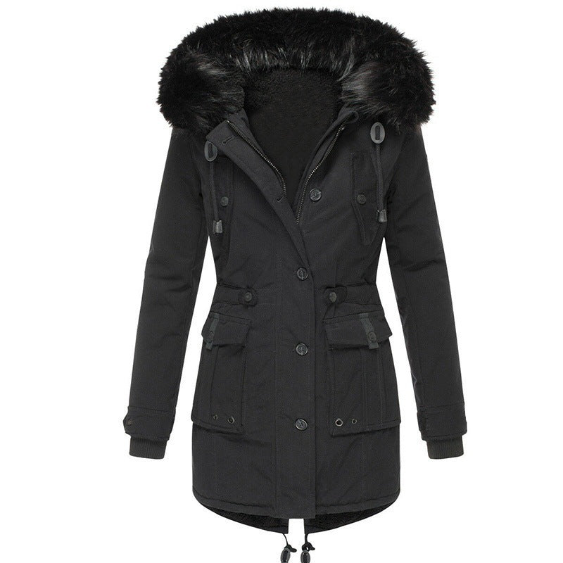 Manteau d'hiver avec capuche pour femmes chaleur stylée pour jours froids