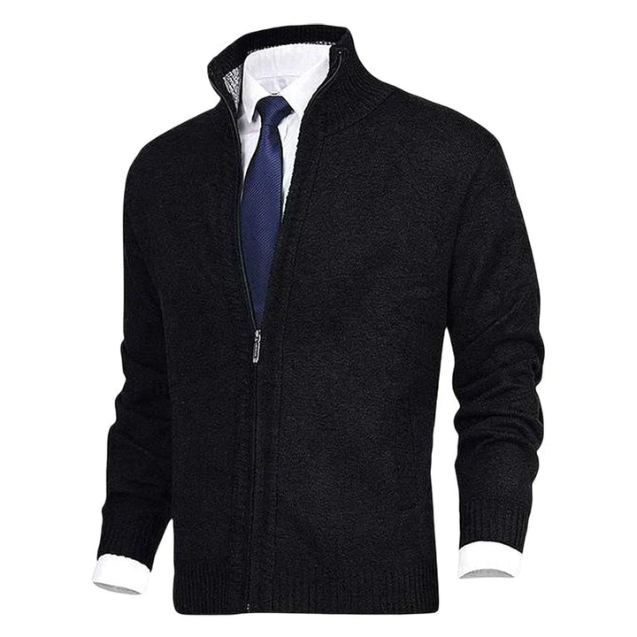 Gilet en maille zippé avec col et poches