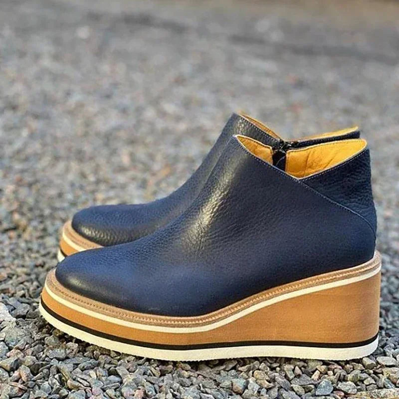 Bottes Cheville à Talons Épais pour Femmes avec Charme Vintage
