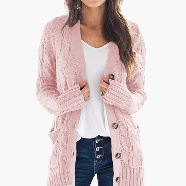 Cardigan pour femmes avec boutons et poches
