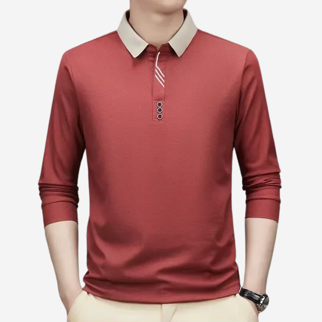 Polo Casual à Manches Longues pour Homme