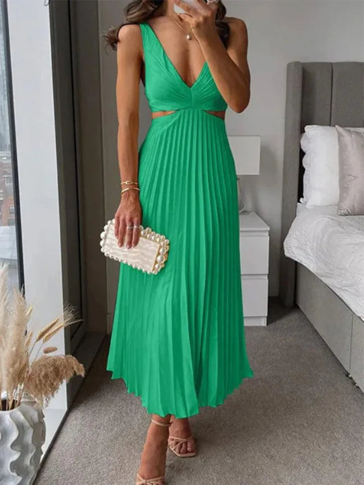 Robe Sans Manches Élégante avec Dos Nu Sophistication Gracieuse pour Occasions Chaudes