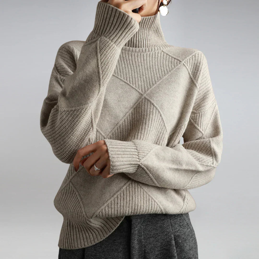 Pull col roulé femme – Maille douce avec charme classique