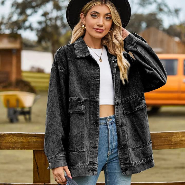 Veste en denim classique vintage pour femmes