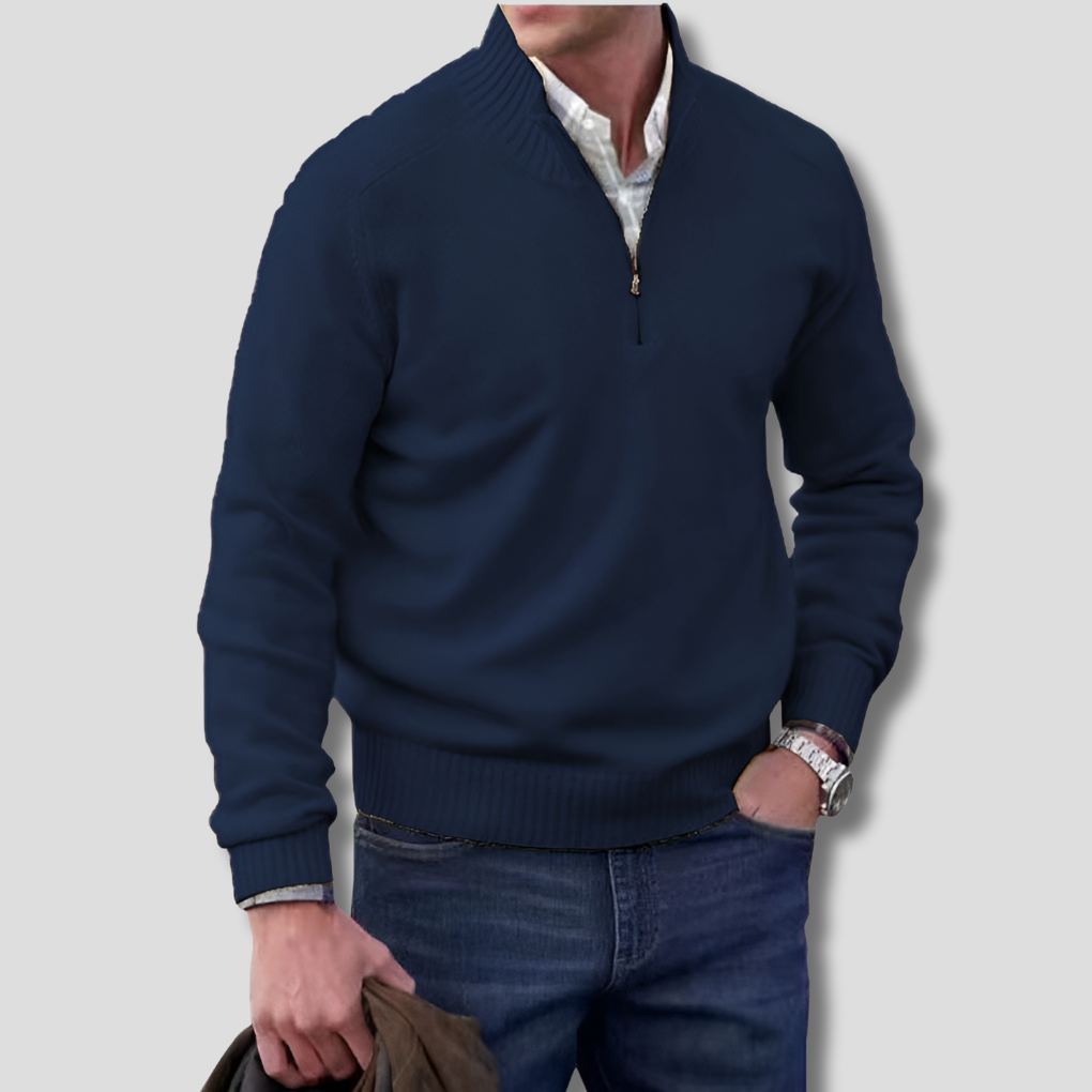 Pull à demi-zip pour homme – Choix de superposition élégant