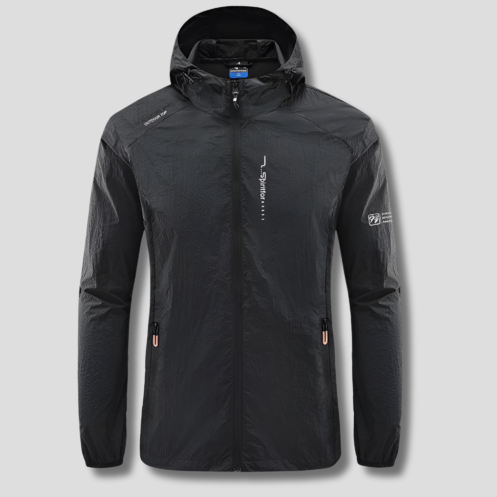 Veste d'été à capuche ultralégère et résistante au vent et au soleil pour hommes