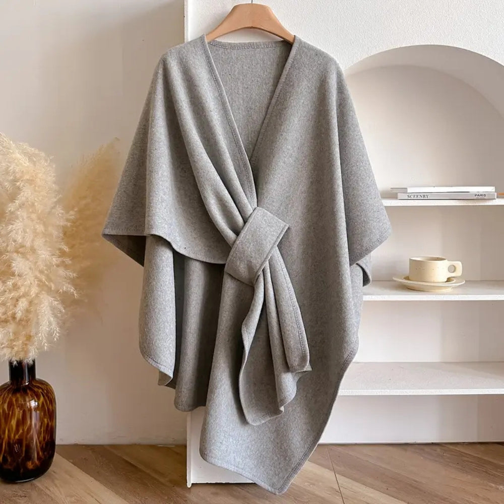 Manteau Luxueux à Col Châle résistant au vent pour Femme