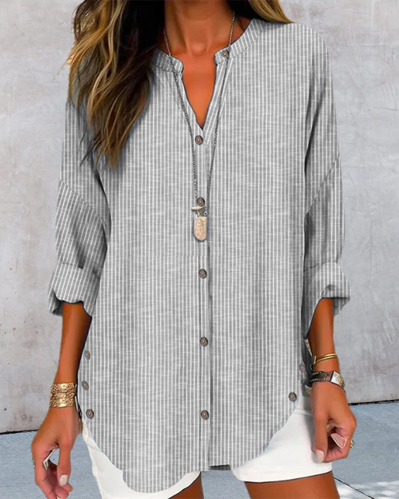Top Tendance avec Impression Rayée et Coupe Chic