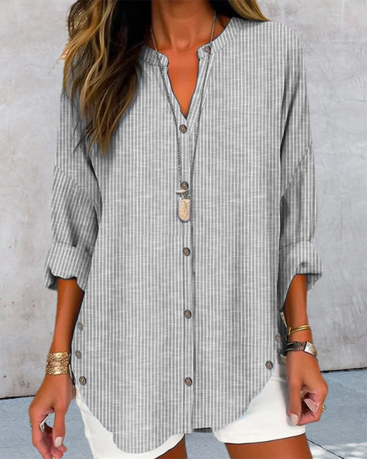 Top Tendance avec Impression Rayée et Coupe Chic