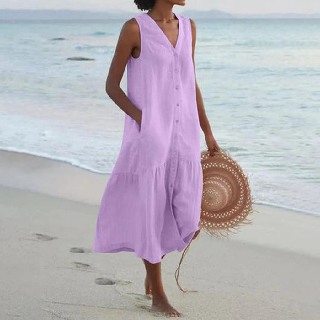 Robe Femme V-Cou – Élégante pour Usage Quotidien