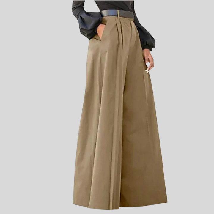 Pantalons Femme à Jambe Large – Style Sans Effort avec Flux Moderne