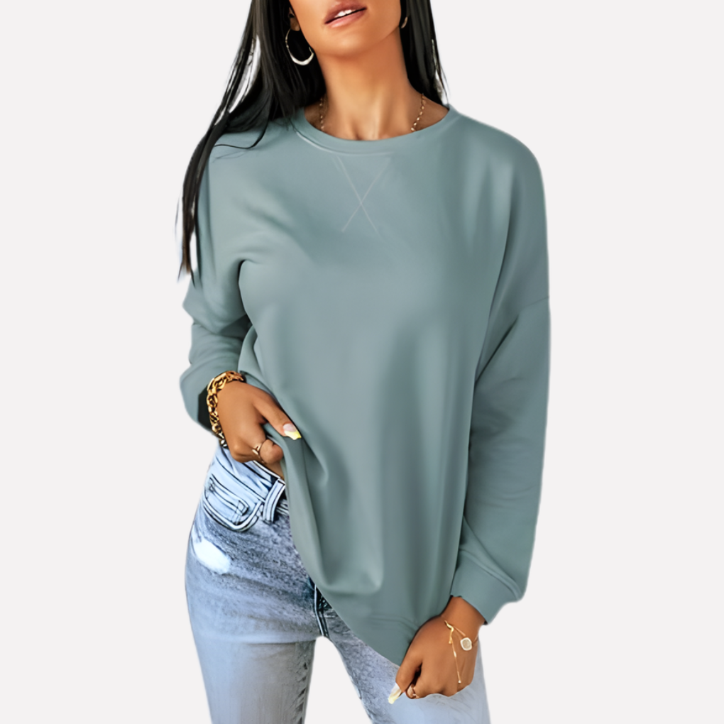 Sweat-shirt à col rond pour femmes