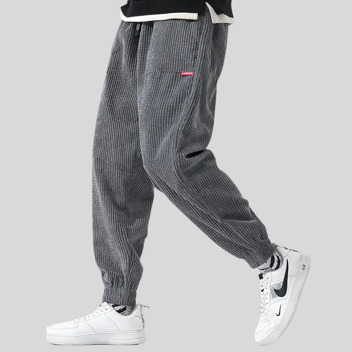 Pantalons de Jogging en Cordes Larges pour Hommes – Style Détente Quotidien
