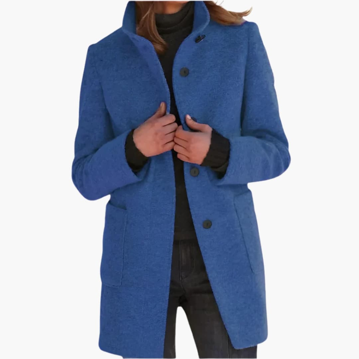 Manteau pour femmes avec col montant et poches
