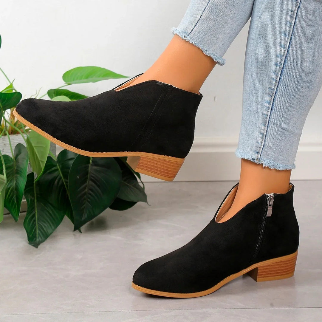 Bottes Cheville Suede Chic pour Femme