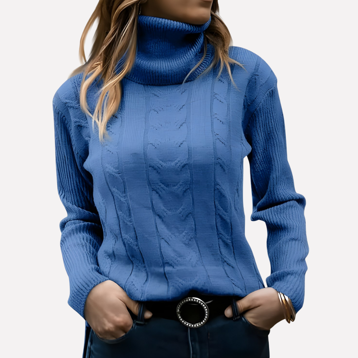 Pull-over Col Roulé Femme – Style Décontracté Quotidien
