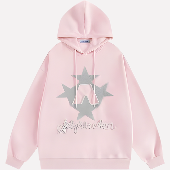 Sweat à Capuche Graphique Oversize Femme