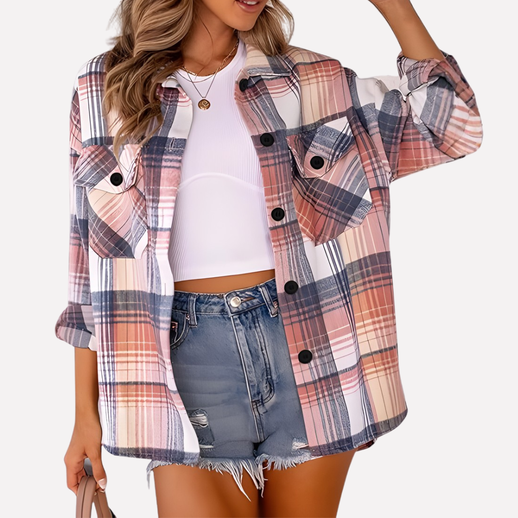 Veste à carreaux pour femmes