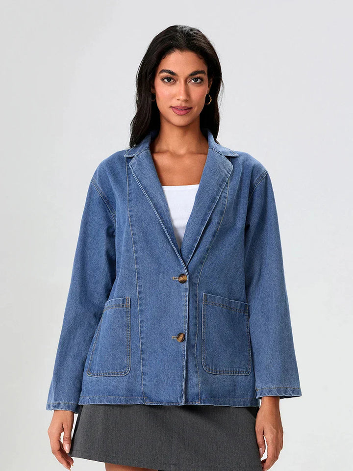 UrbanEdge – Blazer en Denim avec Coupe Classique