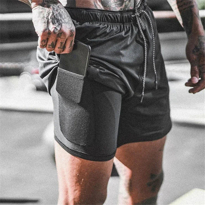 Shorts de sport 2-en-1 pour hommes – Conçus pour la performance et le confort