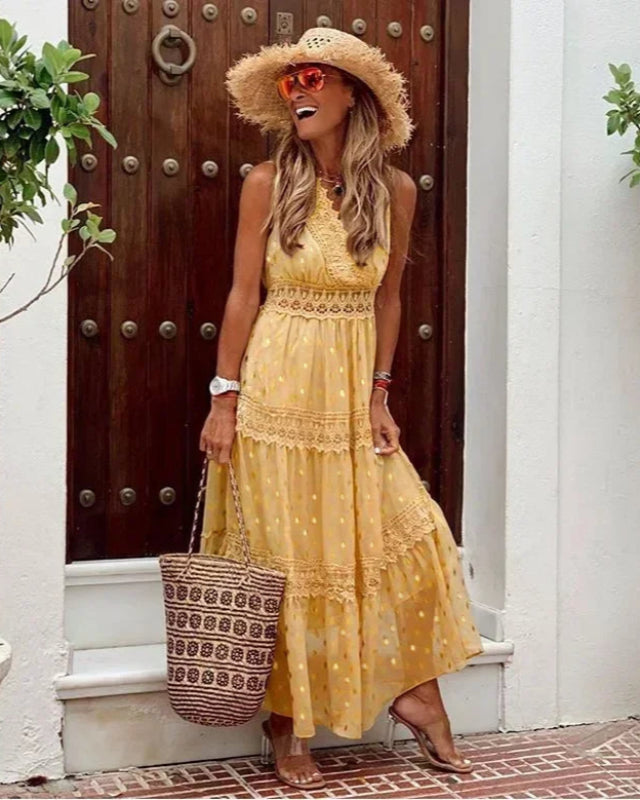 Robe Maxi Imprimée Longue pour Femmes