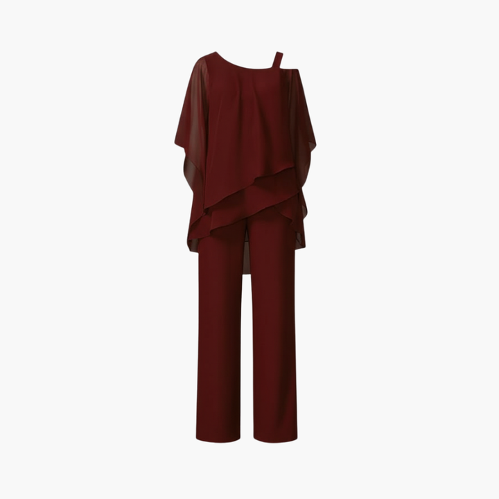 Combinaison Femme avec Épaule Décollée et Pantalons Amples