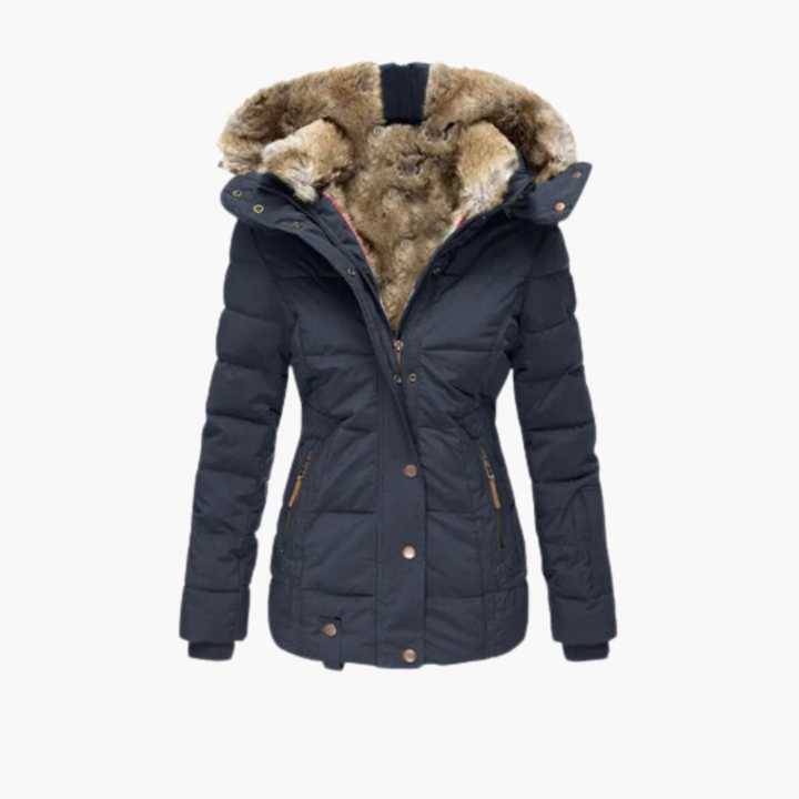 Veste pour femmes avec surface embossée et fermetures