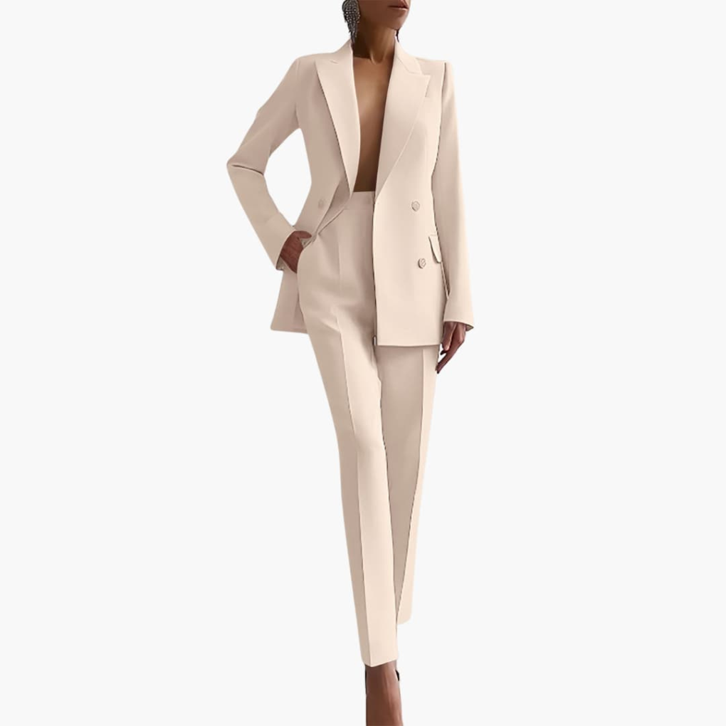 Ensemble de Costume Femme avec Blazer et Pantalons Droits