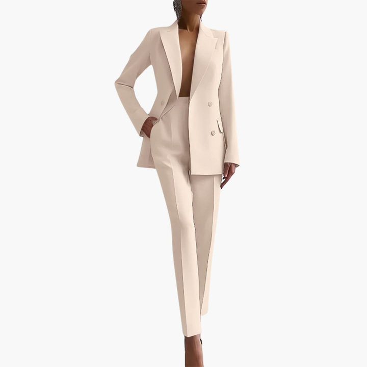 Ensemble de Costume Femme avec Blazer et Pantalons Droits