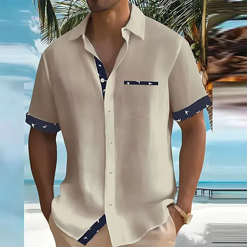 Liam – Chemise d'été à manches courtes pour hommes | Respirante et stylée