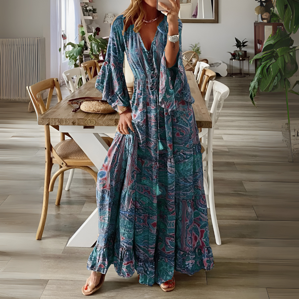 Robe Maxi Bohémienne Femme