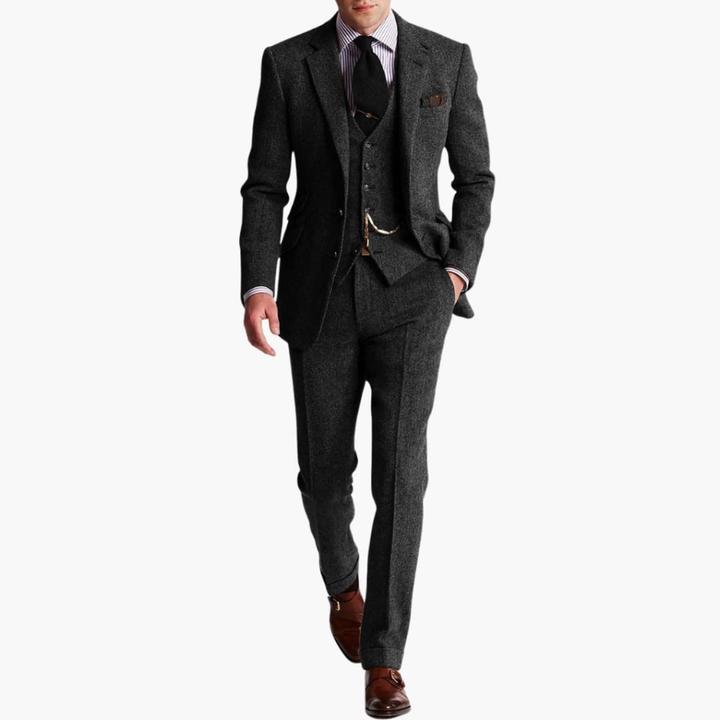 Ensemble de Costume Formel pour Homme avec Veste et Gilet