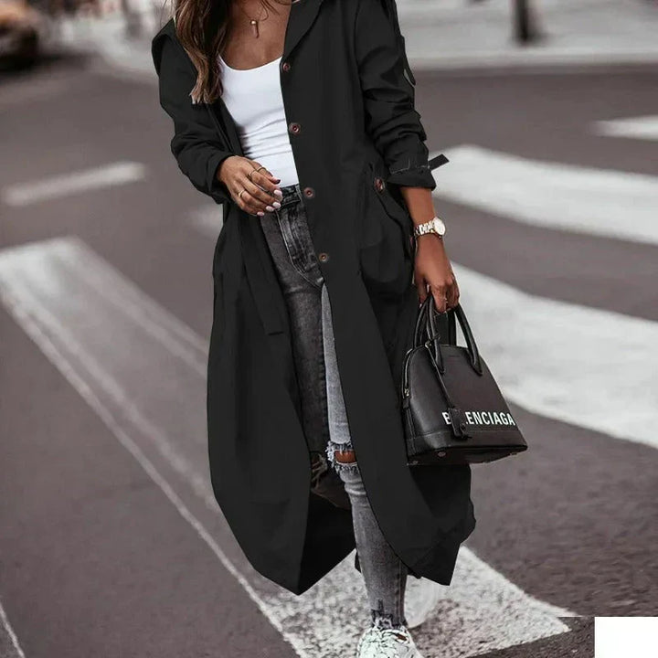 Manteau Trench pour Femmes avec Capuche