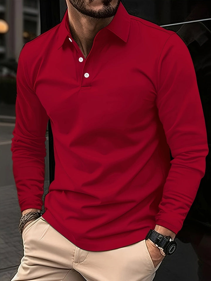 Chemise Polo Homme à Manches Longues