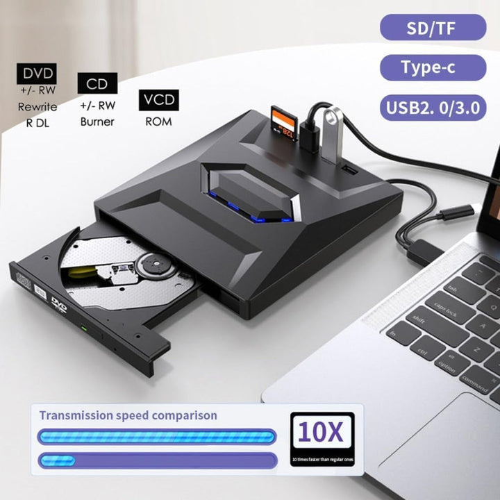 Lecteur DVD Externe 7-en-1 & Écrivain CD/DVD RW
