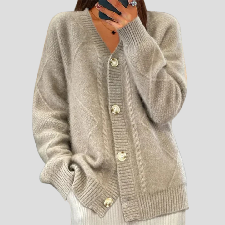 Cardigan boutonné pour femme