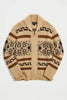 Cardigan Homme Jacquard Tricot Vintage avec Zipper Style Intemporel Rencontre Confort Moderne