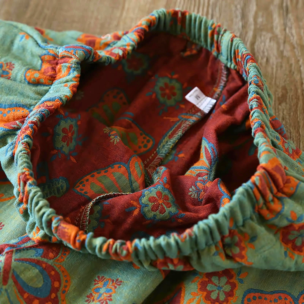 Ensemble de Deux Pièces en Coton avec Impression de Papillon