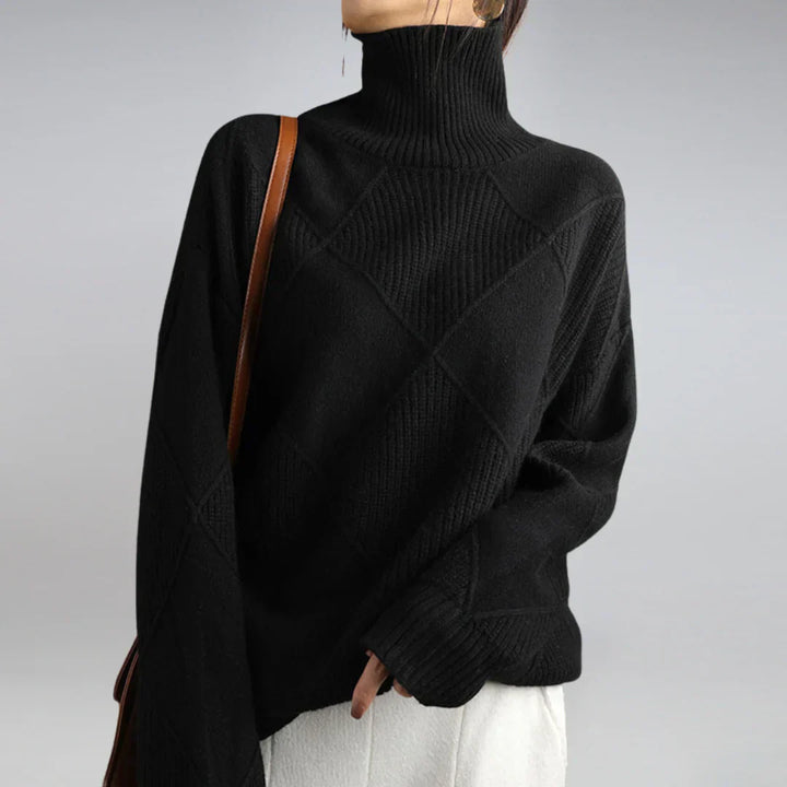 Pull col roulé femme – Maille douce avec charme classique