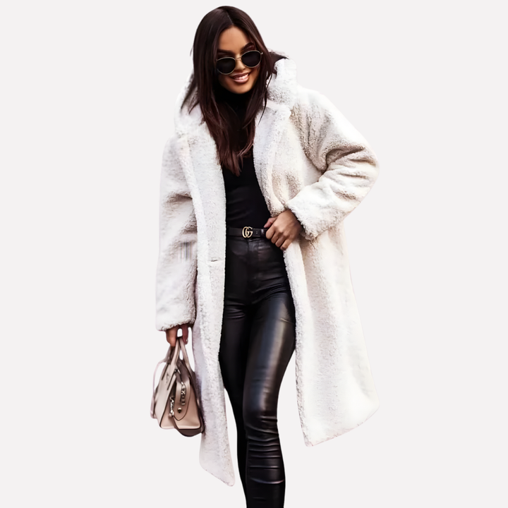 Manteau avec capuche pour femme avec fermeture par bouton