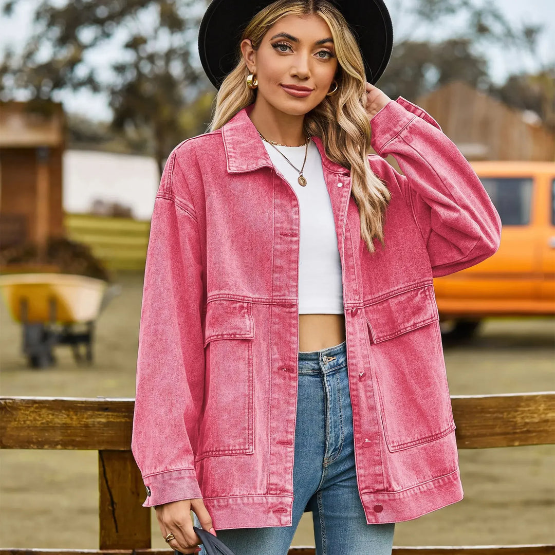 Veste en denim classique vintage pour femmes