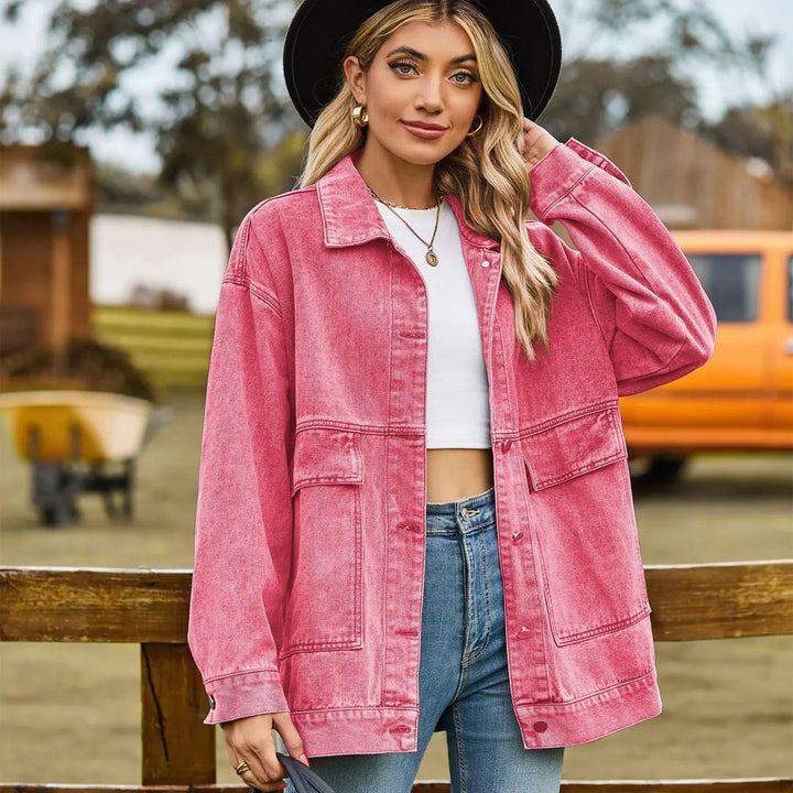 Veste en denim classique vintage pour femmes