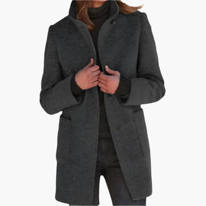 Manteau pour femmes avec col montant et poches
