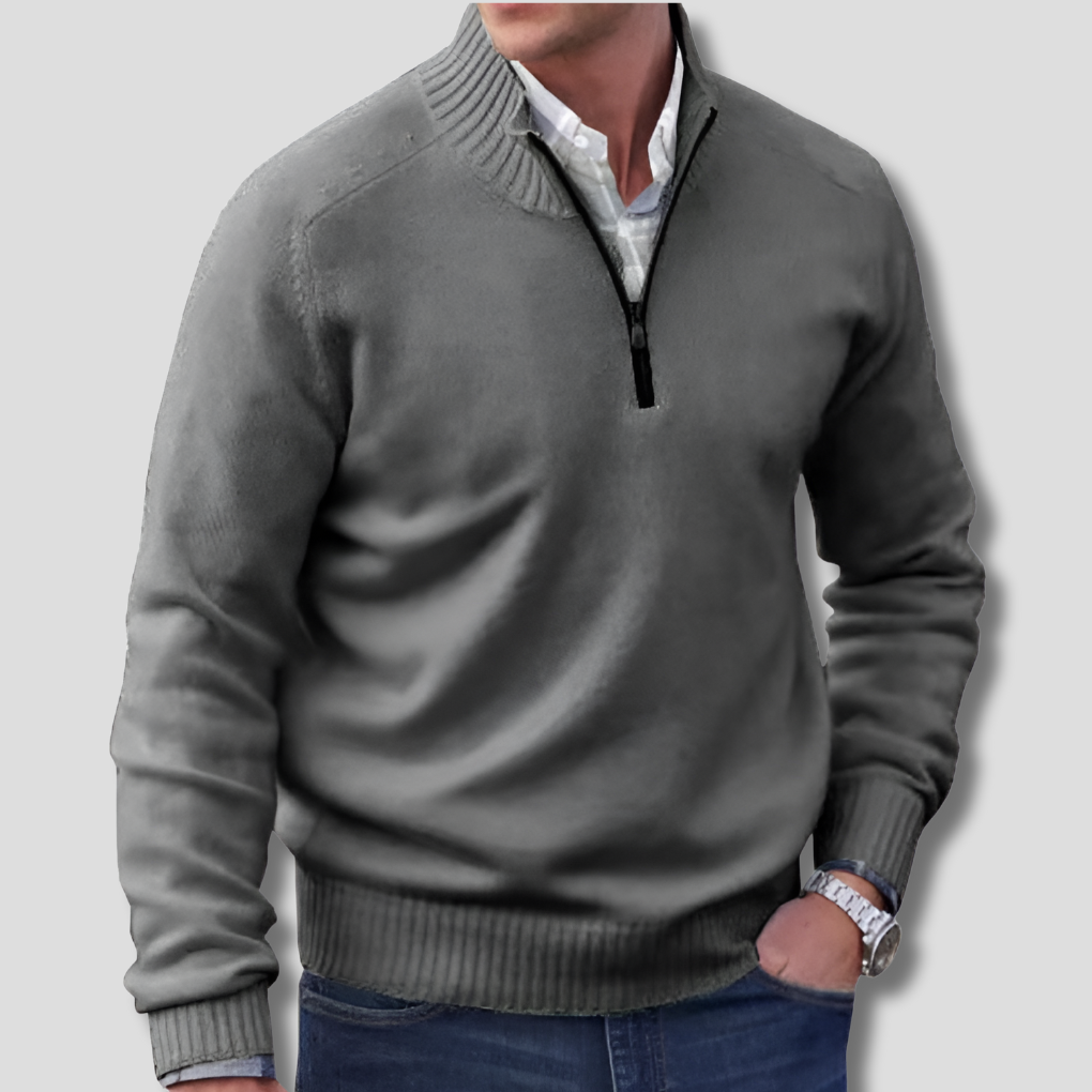 Pull à demi-zip pour homme – Choix de superposition élégant
