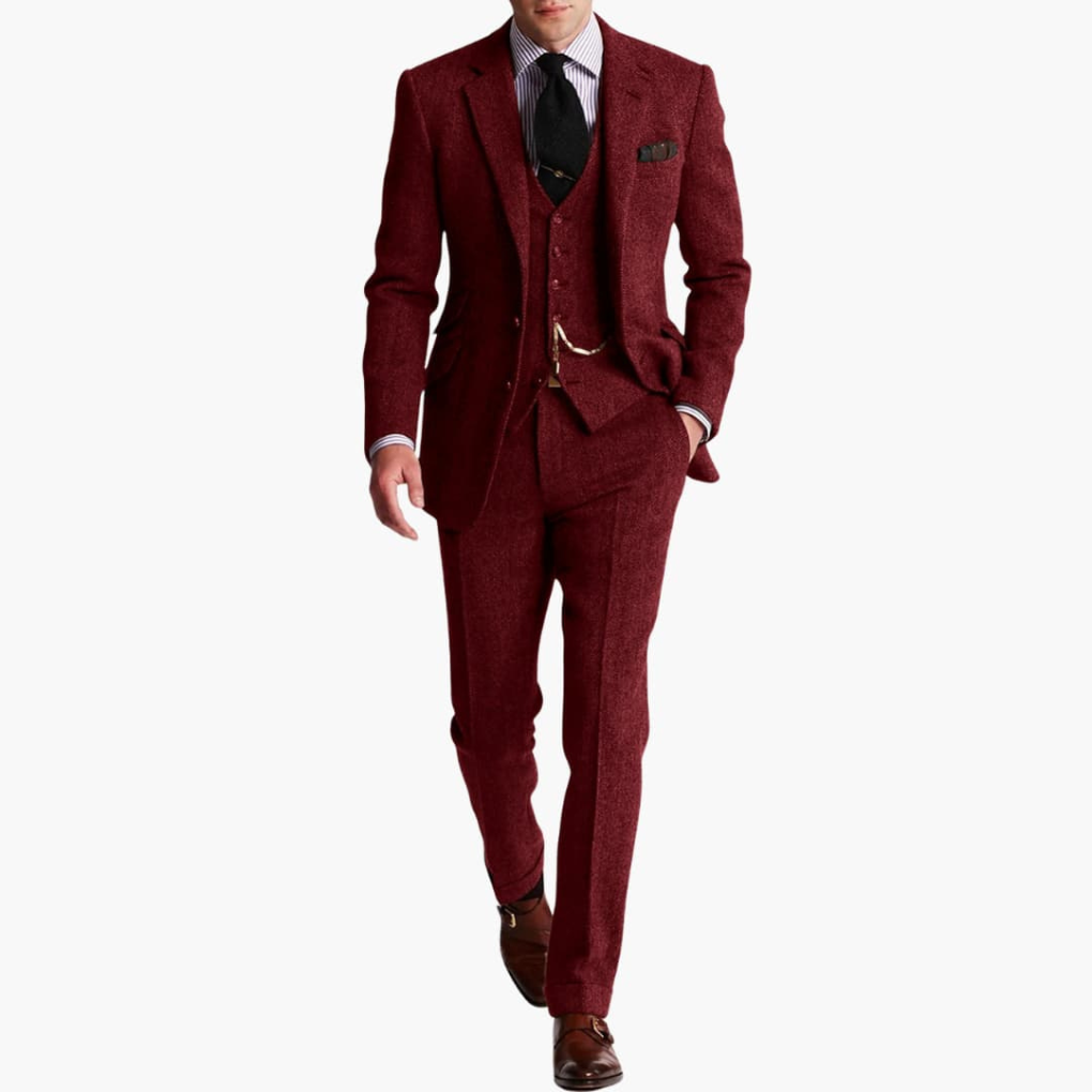 Ensemble de Costume Formel pour Homme avec Veste et Gilet