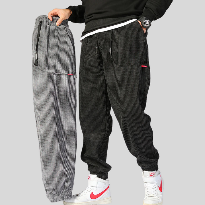 Pantalons de Jogging en Cordes Larges pour Hommes – Style Détente Quotidien